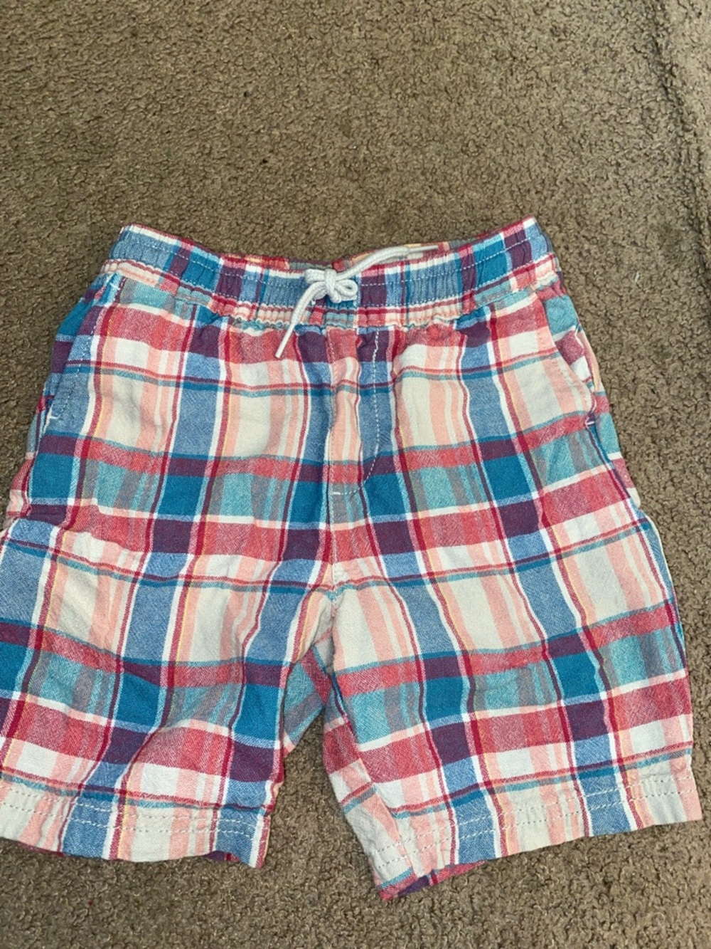 Old Navy Plaid Pull-On Shorts - Blue & Red